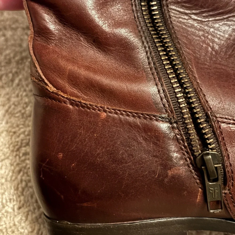 Frye Women's Extended Calf Melissa Button Leather Boots - Picture 9 of 12